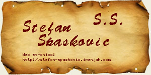 Stefan Spasković vizit kartica